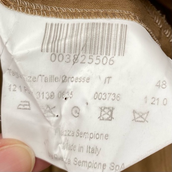 Piazza Sempione Wide Leg High Rise Linen Blend Pants - Picture 5 of 13